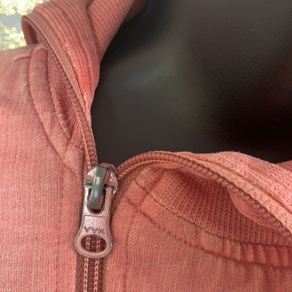 VVK Rose Pink 100% Cotton Long Sleeve Full Zip Up Sweatshirt Size M - Picture 7 of 15